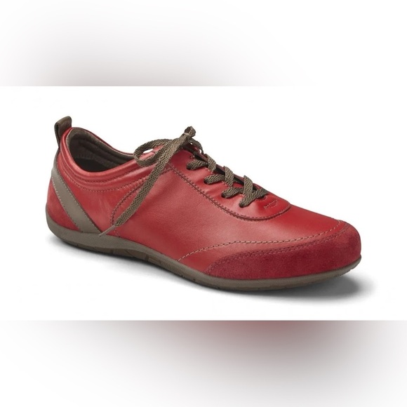 Vionic Willa Leather Sneakers in Red - Picture 1 of 8